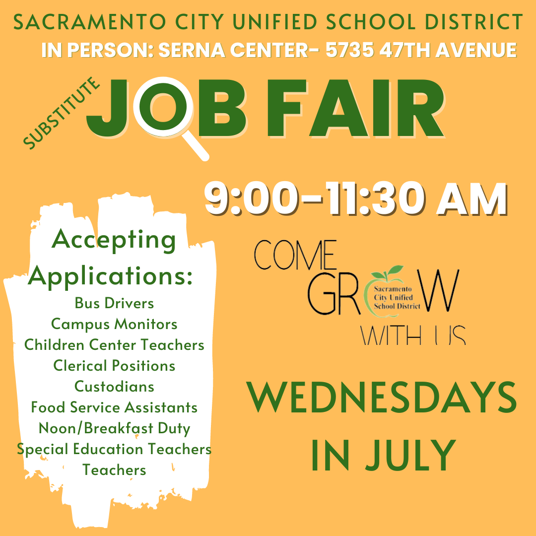 Job Fair Sacramento City Unified School District
