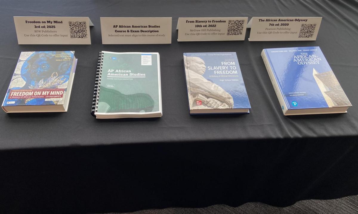 Image of four text books.