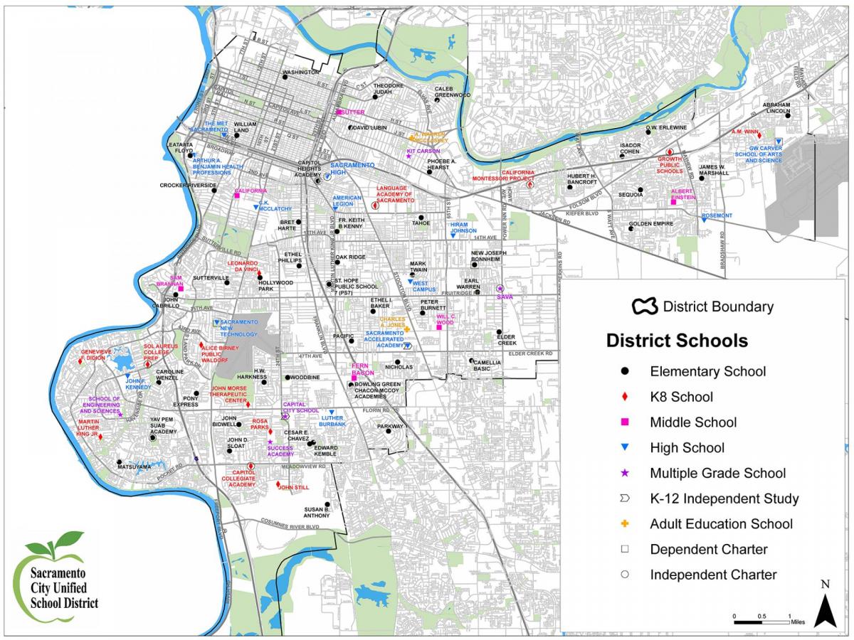 District Boundary Map Sacramento City Unified School District